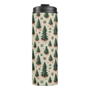 Farbenfrohes festliches Muster Thermosbecher