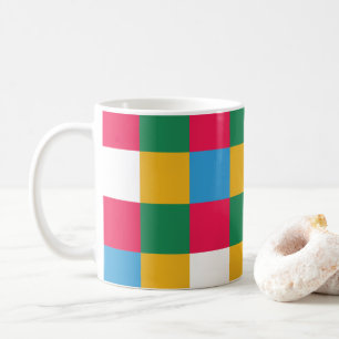 Farbenfrohes Festtag-Schachbrett Kaffeetasse