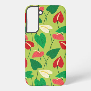 Farbenfrohes Flamingoblumenmuster Samsung Galaxy Hülle