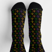Farbenfrohes fleur-de-lis nahtloses Muster Socken (Oben)