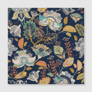 Farbenfrohes Floral: Nahtloser Hintergrund Magnetkarte