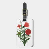 Farbenfrohes florales Design Gepäckanhänger (Vorderseite vertikal)