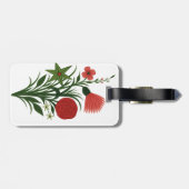 Farbenfrohes florales Design Gepäckanhänger (Rückseite horizontal)