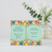 farbenfrohes florales Hochzeitsprogramm (Stehend Vorderseite)