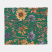 Farbenfrohes florales Motiv Fleecedecke (Vorderseite (Horizontal))