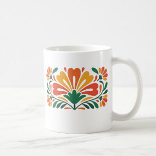 Farbenfrohes florales Muster – Flache Vektorillust Kaffeetasse