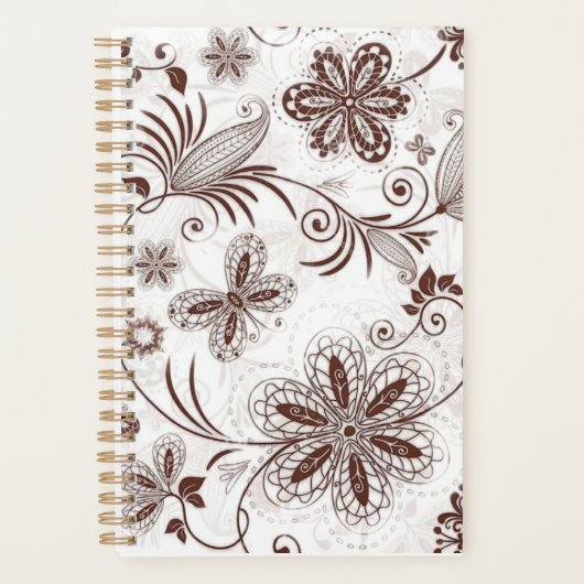 Farbenfrohes florales nahtloses Muster Planer (Vorderseite)