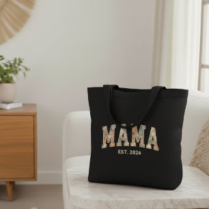 Farbenfrohes florales Varsity-Mama-Design Tasche