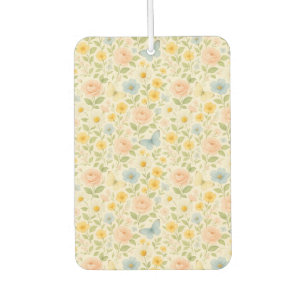 Farbenfrohes, florales Vintage-Muster mit Schmette Autolufterfrischer