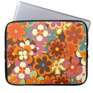 Farbenfrohes florales vintage nahtloses Muster. Re Laptopschutzhülle