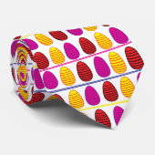 Farbenfrohes Frohe Ostern Eier Muster Krawatte (Gerollt)