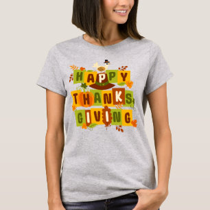 Farbenfrohes frohes Erntedankfest T-Shirt