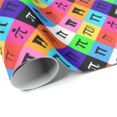 farbenfrohes frohes Pi-Tag Geschenkpapier (Rolleneckpunkt)