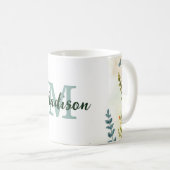 Farbenfrohes Frühlingsblumen-Wildblumen-Sträußchen Kaffeetasse (VorderseiteRechts)