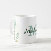 Farbenfrohes Frühlingsblumen-Wildblumen-Sträußchen Kaffeetasse (Vorderseite Links)