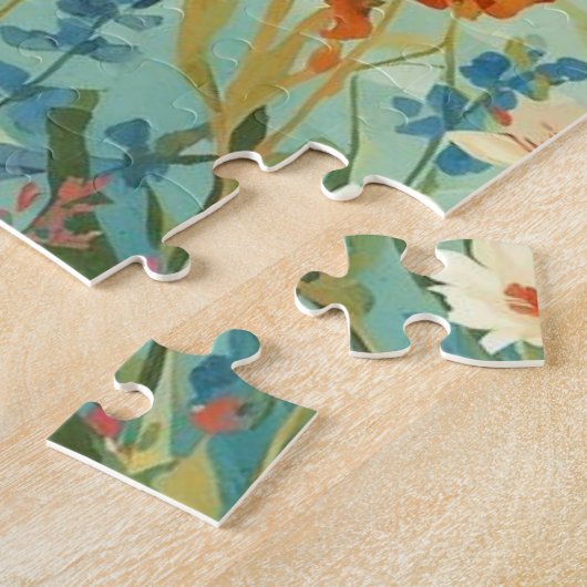 Farbenfrohes Frühlingsblumen-Wildblumen-Sträußchen Puzzle (Seite)