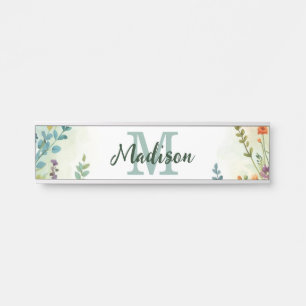 Farbenfrohes Frühlingsblumen-Wildblumen-Sträußchen Türschild
