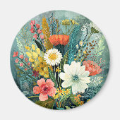 Farbenfrohes Frühlingsbouquet Magnet (Vorne)