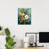 Farbenfrohes Frühlingsbouquet Poster (Heimbüro)