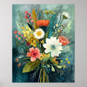 Farbenfrohes Frühlingsbouquet Poster (Vorne)