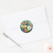 Farbenfrohes Frühlingsbouquet Runder Aufkleber (Umschlag)