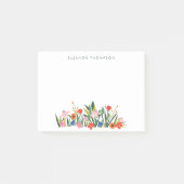 Farbenfrohes Garten-Blumenpersonalstationär Post-it Klebezettel (Vorderseite)