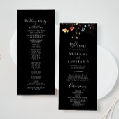 Farbenfrohes Garten-Wildblumen-Hochzeitsprogramm Programm