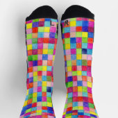 Farbenfrohes gefärbtes Millimeterpapier mit diagon Socken (Oben)