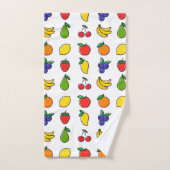 Farbenfrohes gemischtes Fruchtmuster Badhandtuch Set (Handtuch)