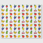 Farbenfrohes gemischtes Fruchtmuster Geschenkpapier (Flach)