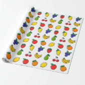 Farbenfrohes gemischtes Fruchtmuster Geschenkpapier (Ungerollt)