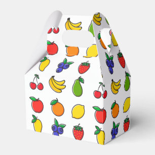 Farbenfrohes gemischtes Fruchtmuster Geschenkschachtel