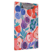 Farbenfrohes gemischtes Fruchtmuster Kunst Klemmbrett (Rechts)