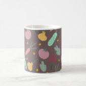 farbenfrohes Gemüsemuster Kaffeetasse (Mittel)