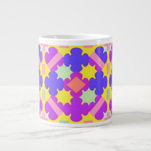Farbenfrohes geometrisches abstraktes Design Jumbo-Tasse