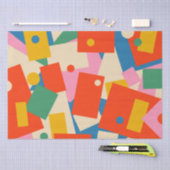 Farbenfrohes geometrisches abstraktes modernes Mus Seidenpapier (Handwerk)