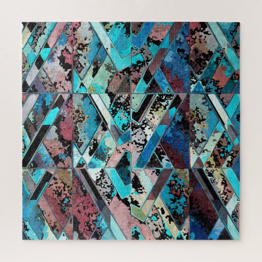 Farbenfrohes geometrisches abstraktes Muster Puzzle (Vertikal)