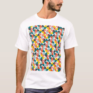 Farbenfrohes geometrisches abstraktes Muster T-Shirt