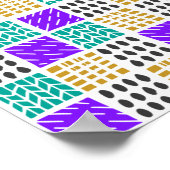 Farbenfrohes geometrisches abstraktes Quadratmuste Poster (Ecke)
