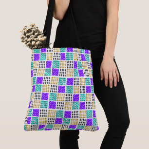 Farbenfrohes geometrisches abstraktes Quadratmuste Tasche