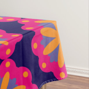 Farbenfrohes geometrisches Blumendesign Tischdecke