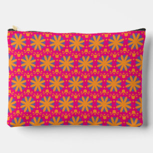Farbenfrohes geometrisches Blumendesign Zubehörtasche
