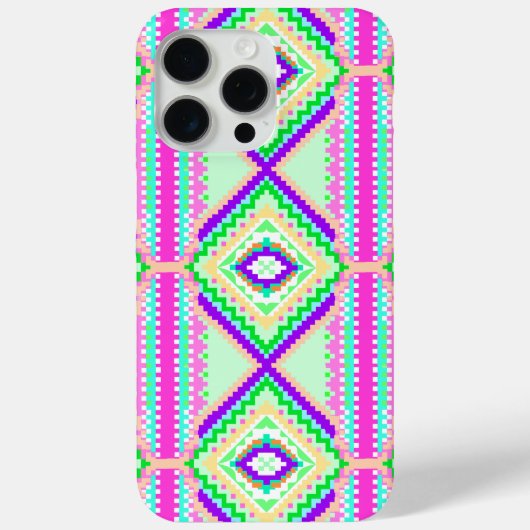 Farbenfrohes geometrisches Boho-Muster Case-Mate iPhone Hülle (Rückseite)