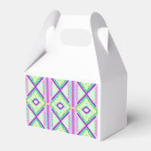 Farbenfrohes geometrisches Boho-Muster Geschenkschachtel (Rückseite)
