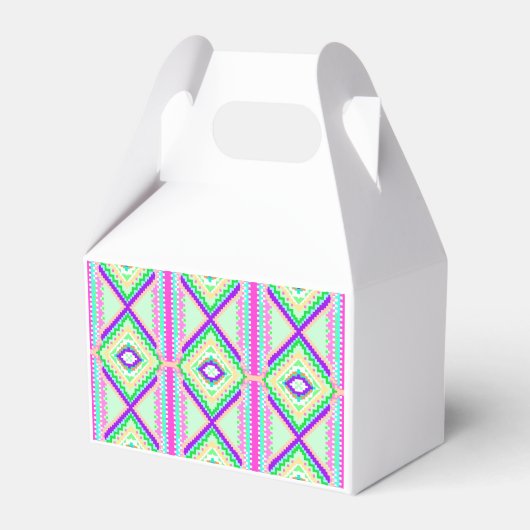 Farbenfrohes geometrisches Boho-Muster Geschenkschachtel (Vorderseite)