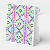 Farbenfrohes geometrisches Boho-Muster Geschenkschachtel (Rückseite)
