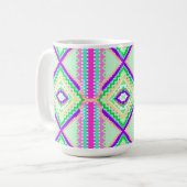 Farbenfrohes geometrisches Boho-Muster Kaffeetasse (Vorderseite Links)