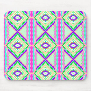 Farbenfrohes geometrisches Boho-Muster Mousepad