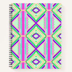 Farbenfrohes geometrisches Boho-Muster Notizblock