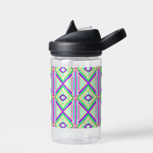 Farbenfrohes geometrisches Boho-Muster Trinkflasche